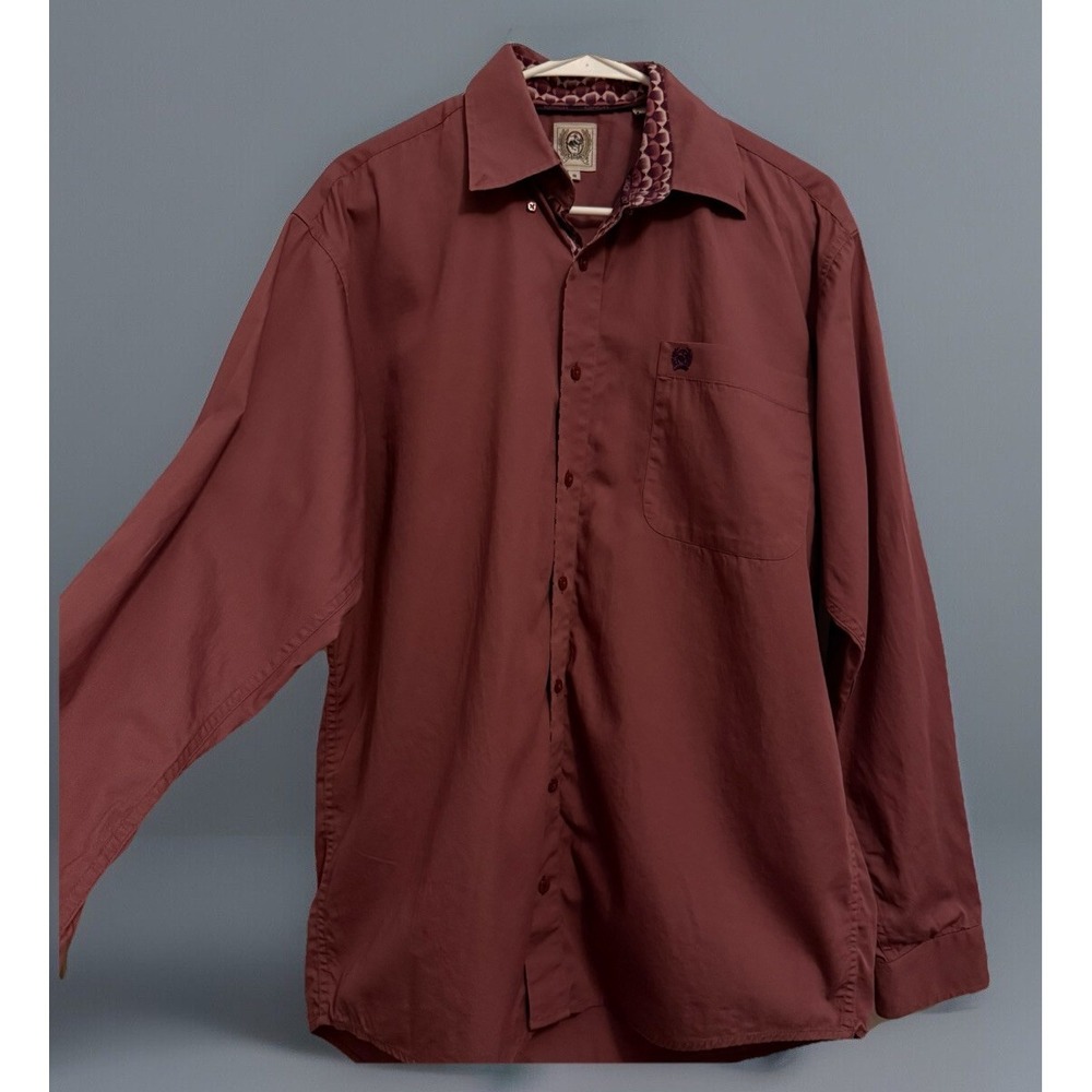 CINCH Western Casual Long Sleeve Button Down Shirt Men's Small Purple‎ Rodeo S